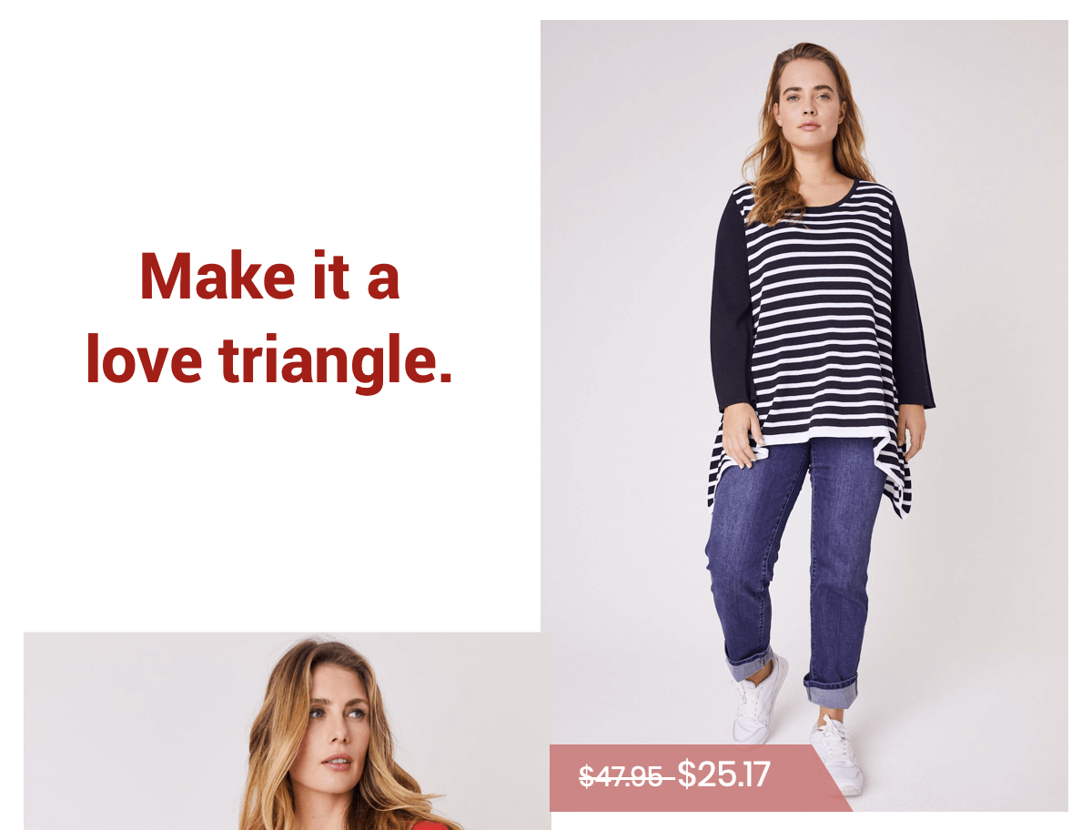 Shop the "Roz & Ali Contrast Stripe Sweater" 