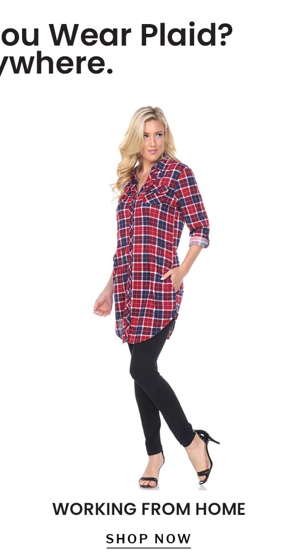 Shop the "Piper Stretchy Plaid Tunic Top"