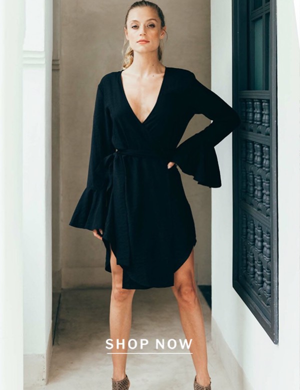 Shop the "SUKISO OLIVIA DRESS IN BLACK"