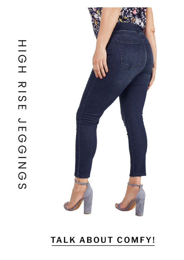Shop the "Westport Signature High Rise Pull On Jegging Jean"