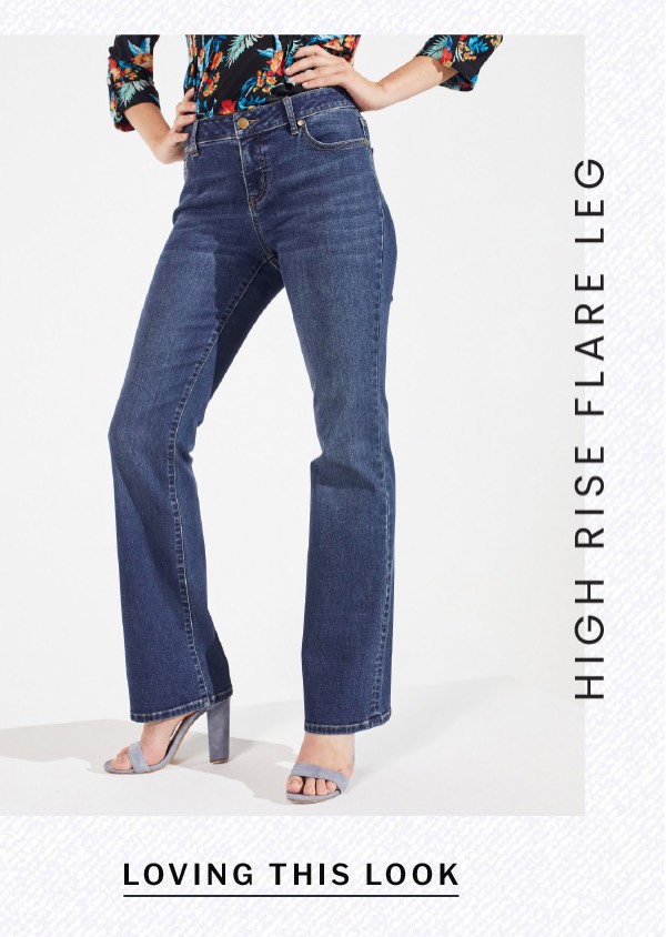 Shop the "Westport Signature 5 Pocket High Rise Modern Flare Leg Jean"