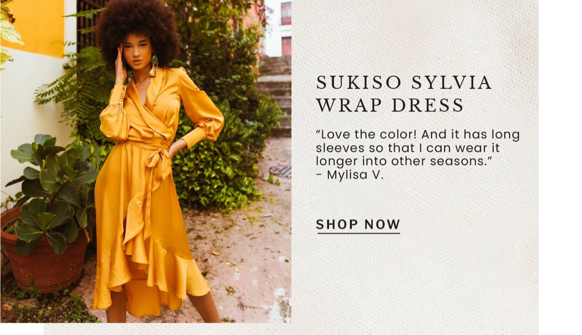 Shop the "Sukiso Women's Sylvia Wrap Dress"