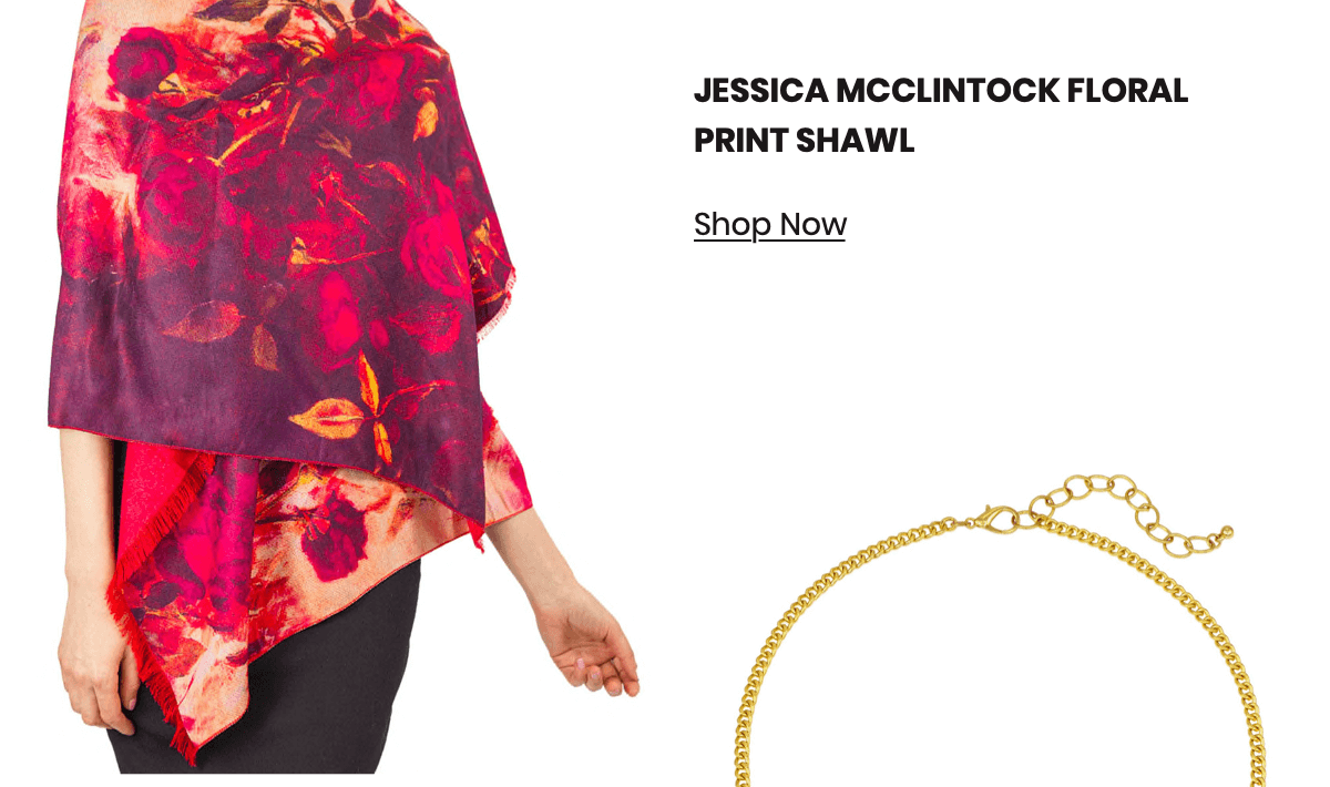 Shop the "Jessica Mcclintock Super Soft Rev Floral Print Shawl"