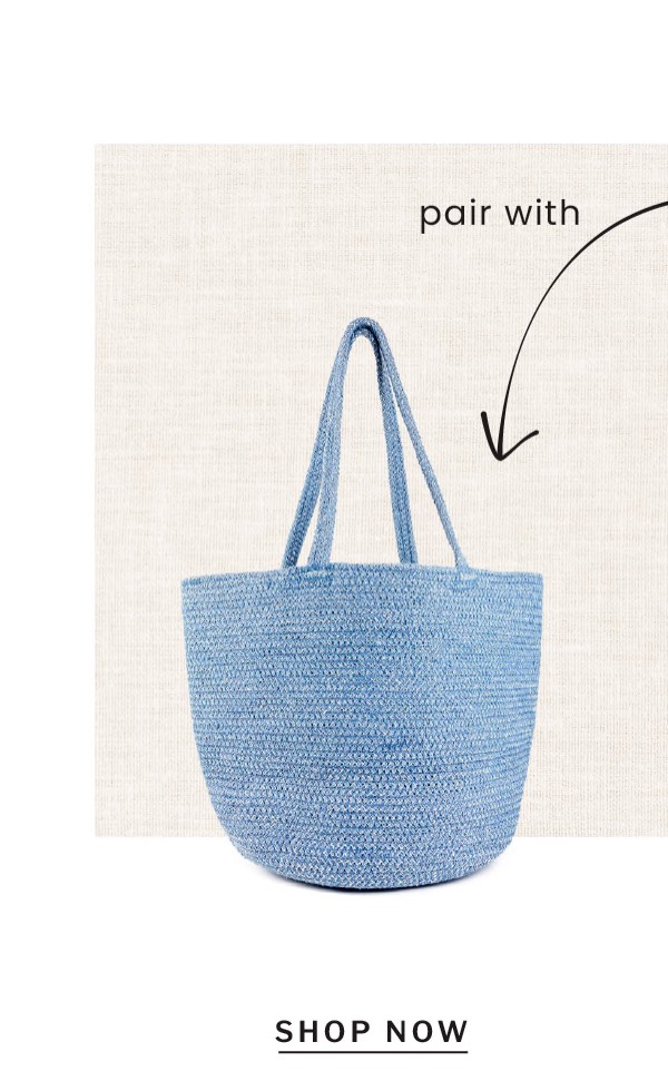 Shop the "Woven Straw & Lurex Tote W/Double Handle"