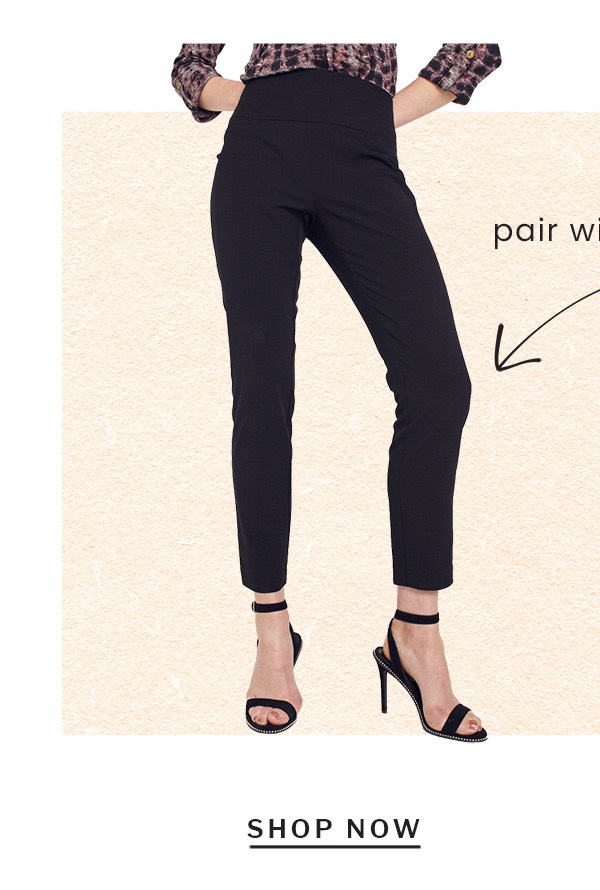 Shop the "Roz & Ali Secret Agent Slim Leg Wide Waistband Pants"