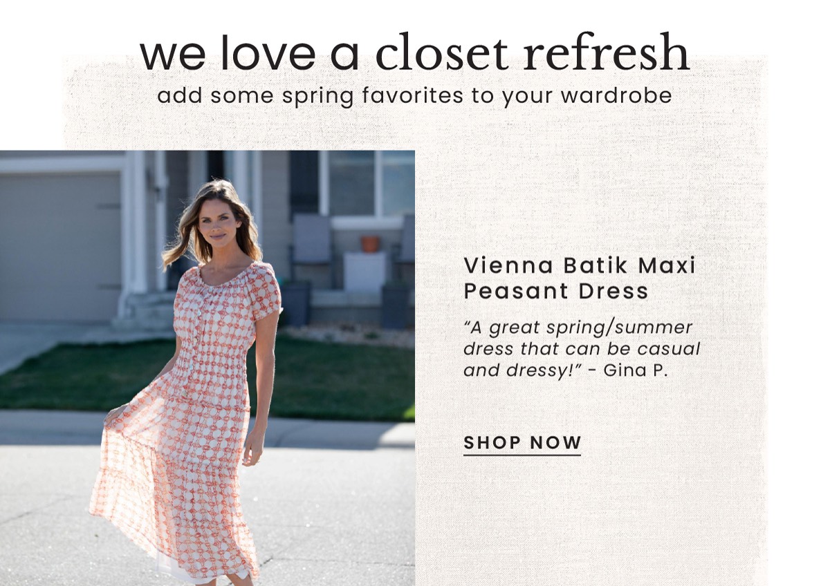 Shop the "Vienna Batik Maxi Peasant Dress"