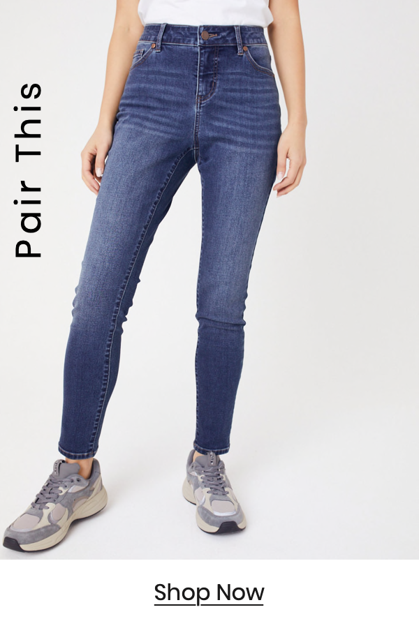 Shop the "Westport Incrediflex Denim Fit Solution 5 Pocket Skinny Jean" 