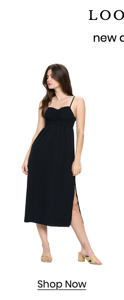 Shop the "Smock Detail Cami Midi Dress In Solid Air Flow"