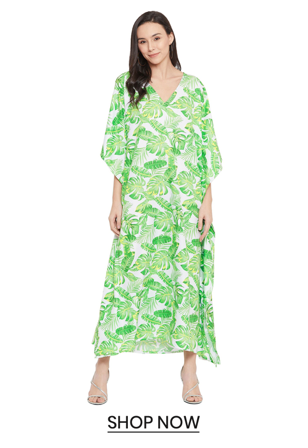Shop the "Green Maxi Kaftan Dress"
