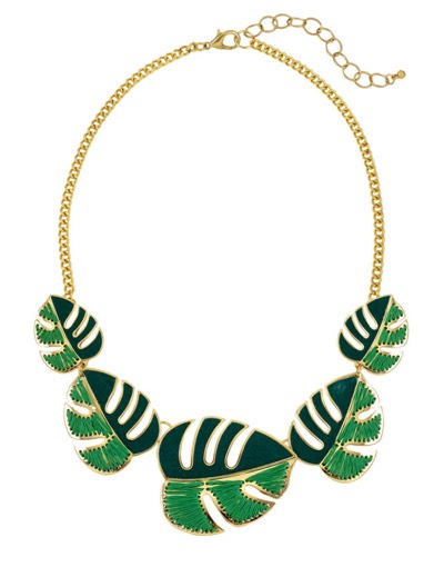 Shop the "Carol Dauplaise Green Leaf Collar Necklace"